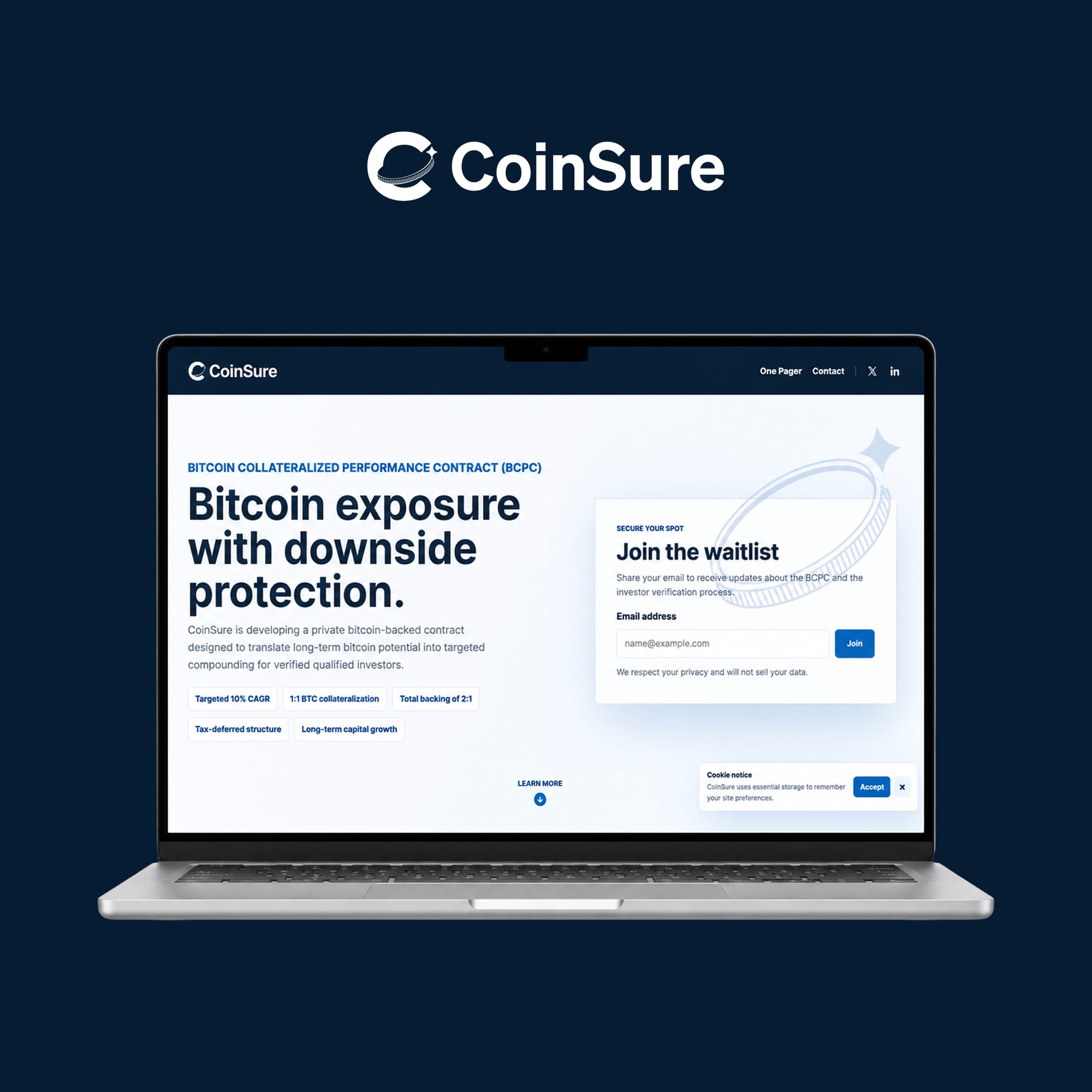 Coinsure strategy, brand, and website portfolio cover